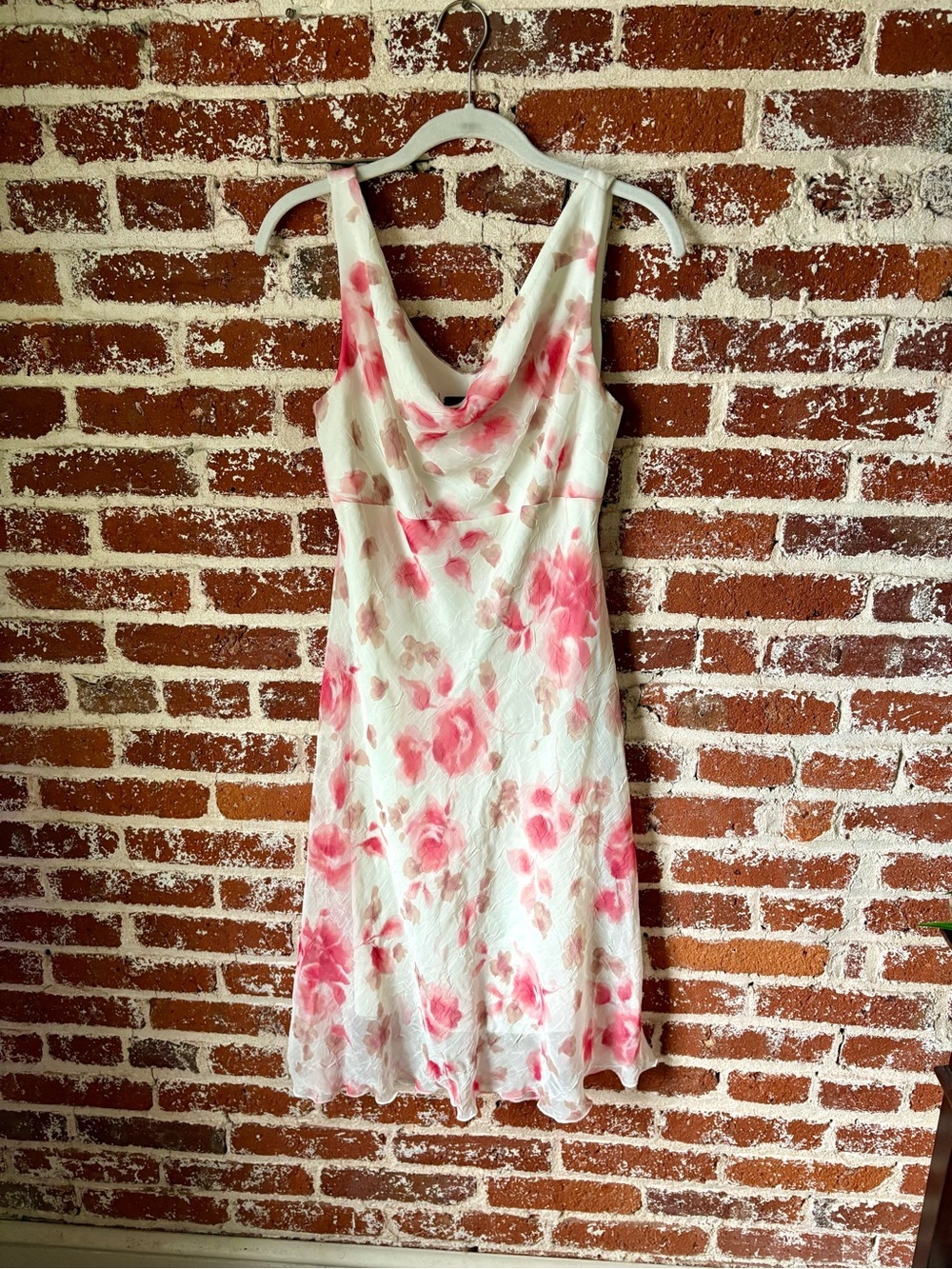 Y2K Be Smart Floral Whimsical Cowl Neck Dress